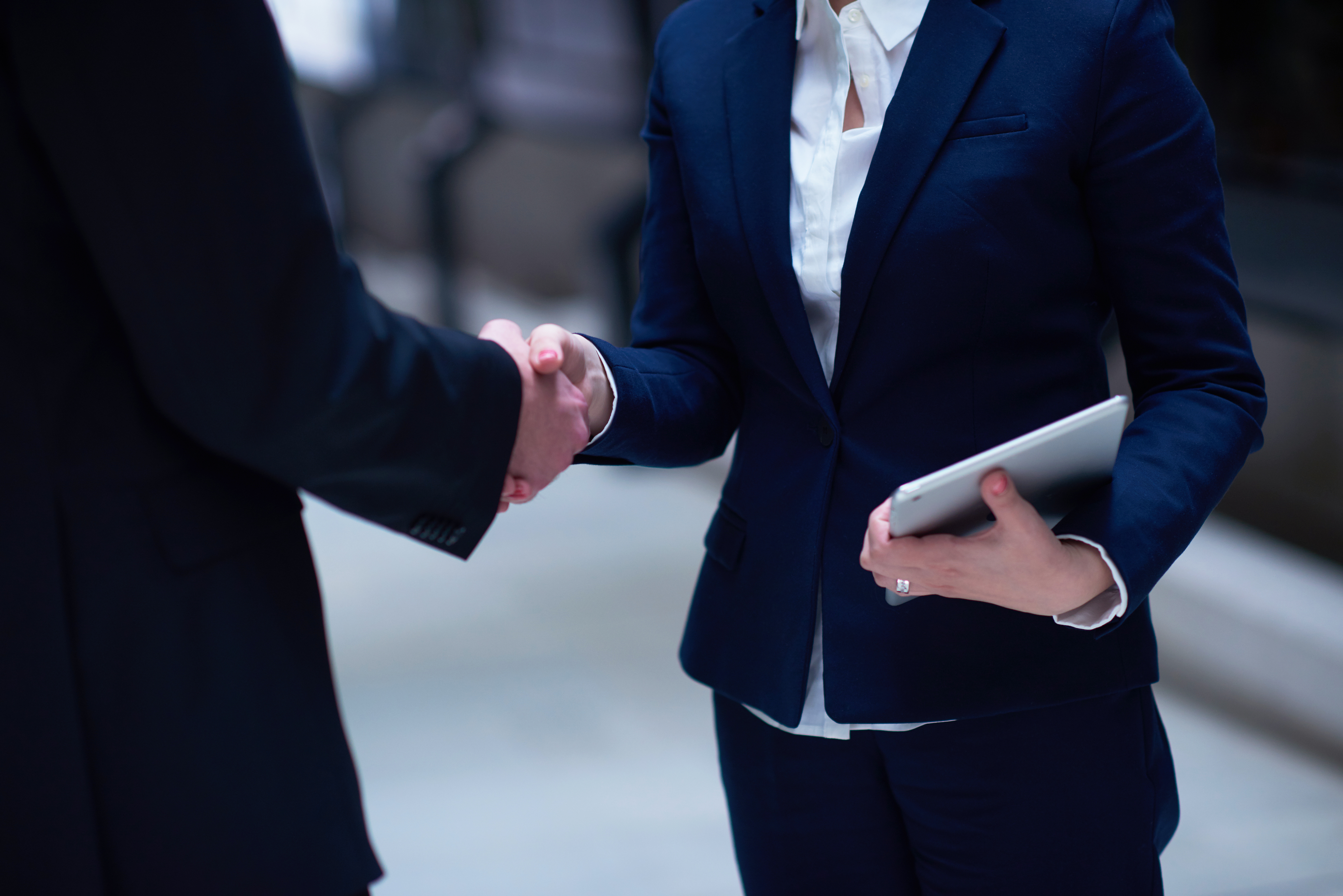 A closeup of handshake.